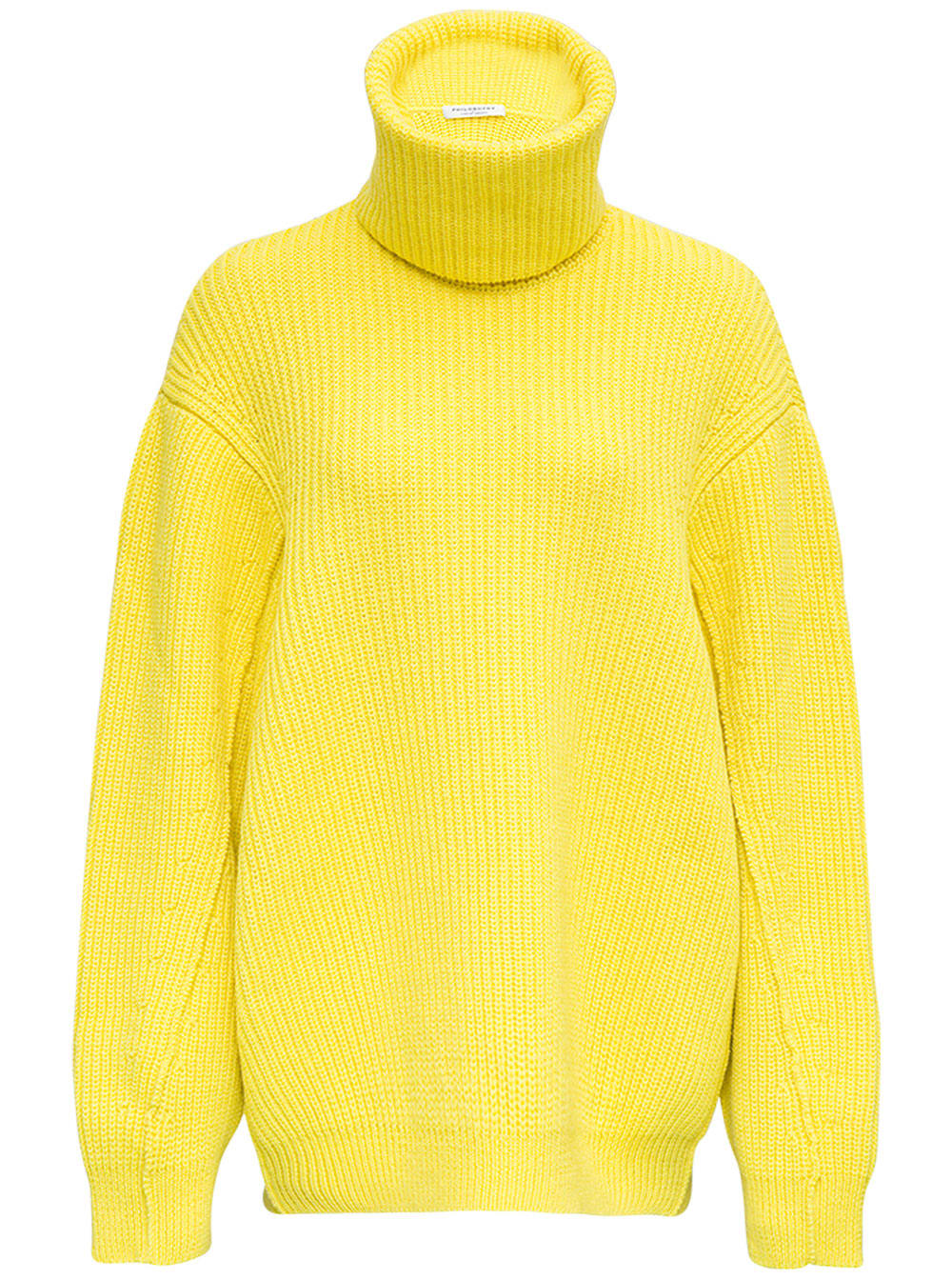 Philosophy di Lorenzo Serafini Yellow Oversize Ribbed Wool Sweater