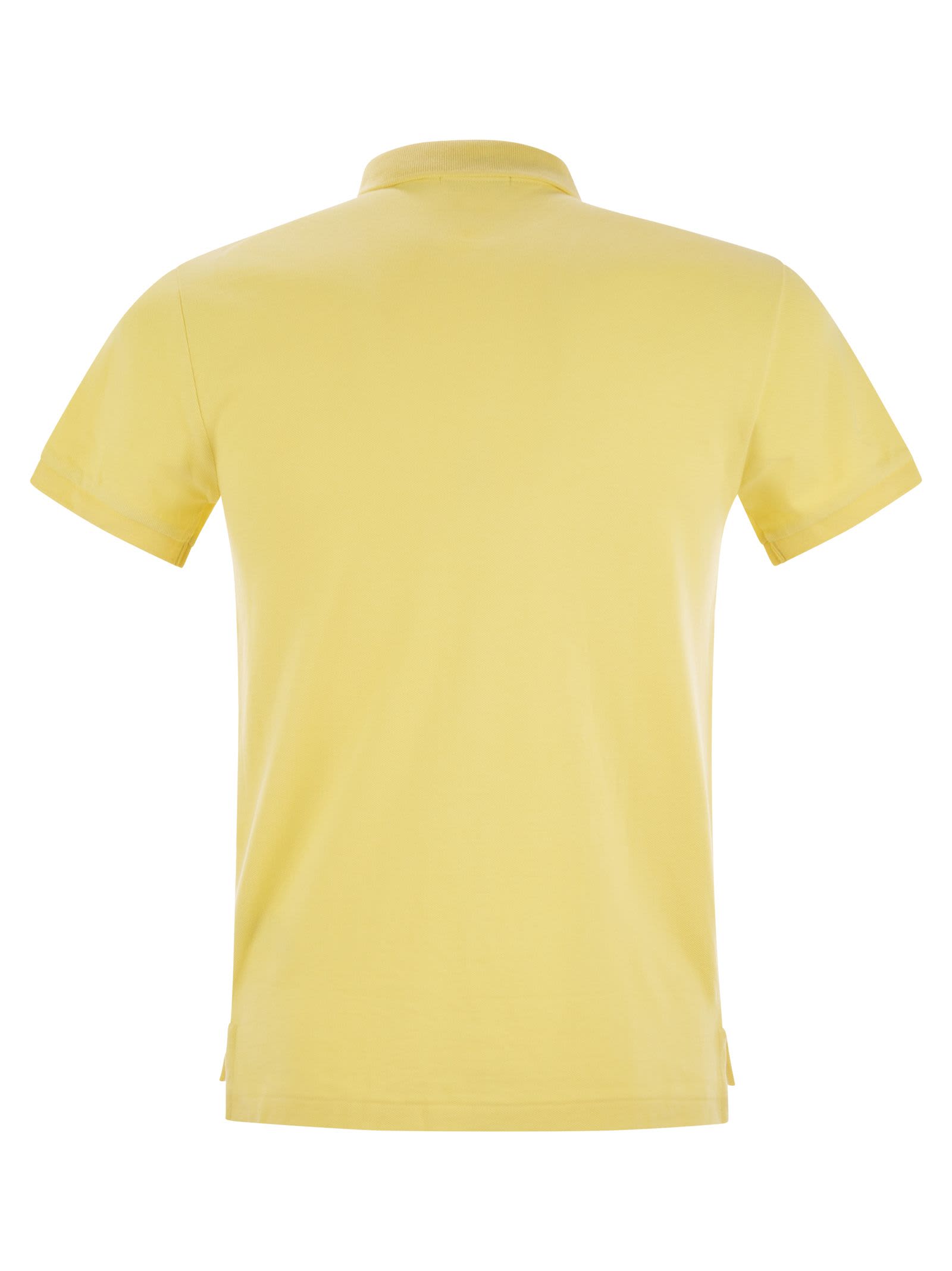 Polo Ralph Lauren Slim-fit Pique Polo Shirt In Yellow