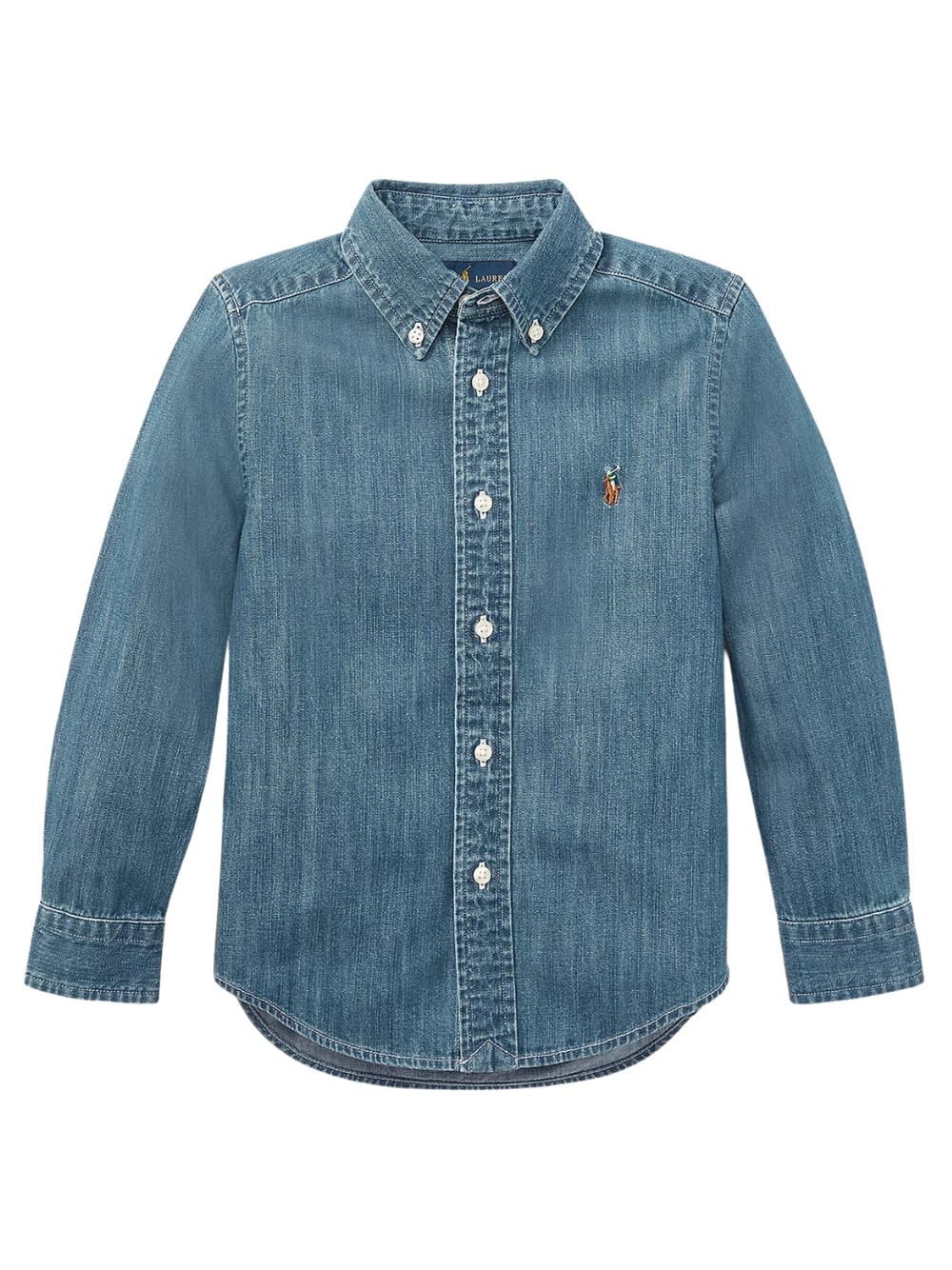 Shop Polo Ralph Lauren Ls Bd Tops Shirt In Dk Blue
