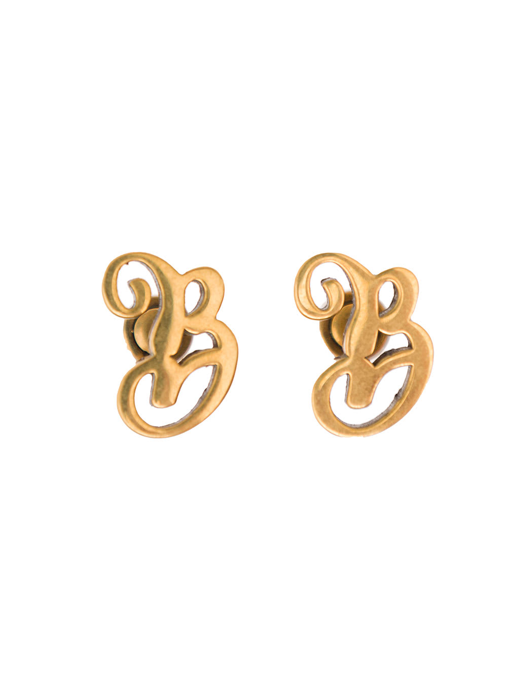 Typo B Antique Brass Earrings Balenciaga Woman