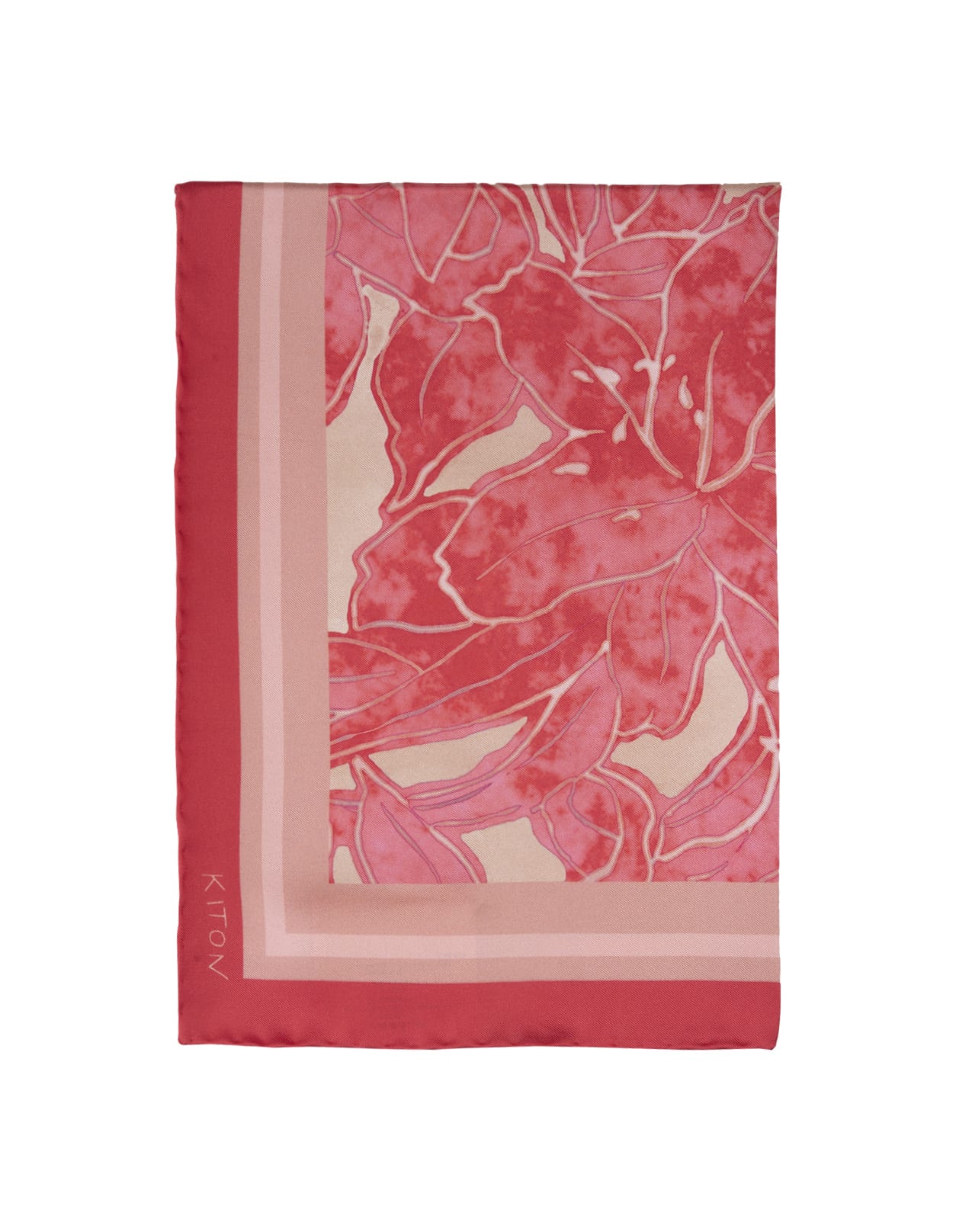 Pink Printed Silk Scarf
