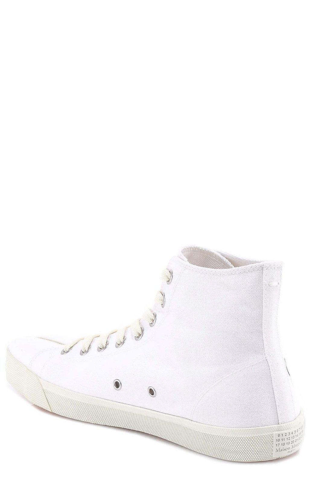 Shop Maison Margiela Tabi High-top Sneakers In White