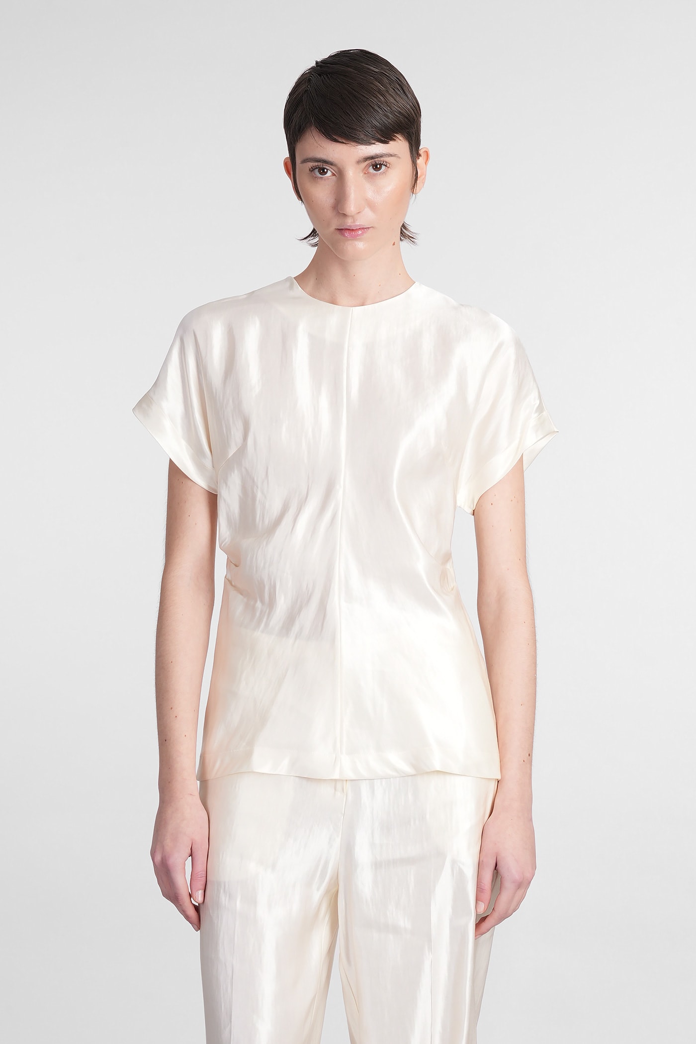 Pero Blouse In Beige Linen