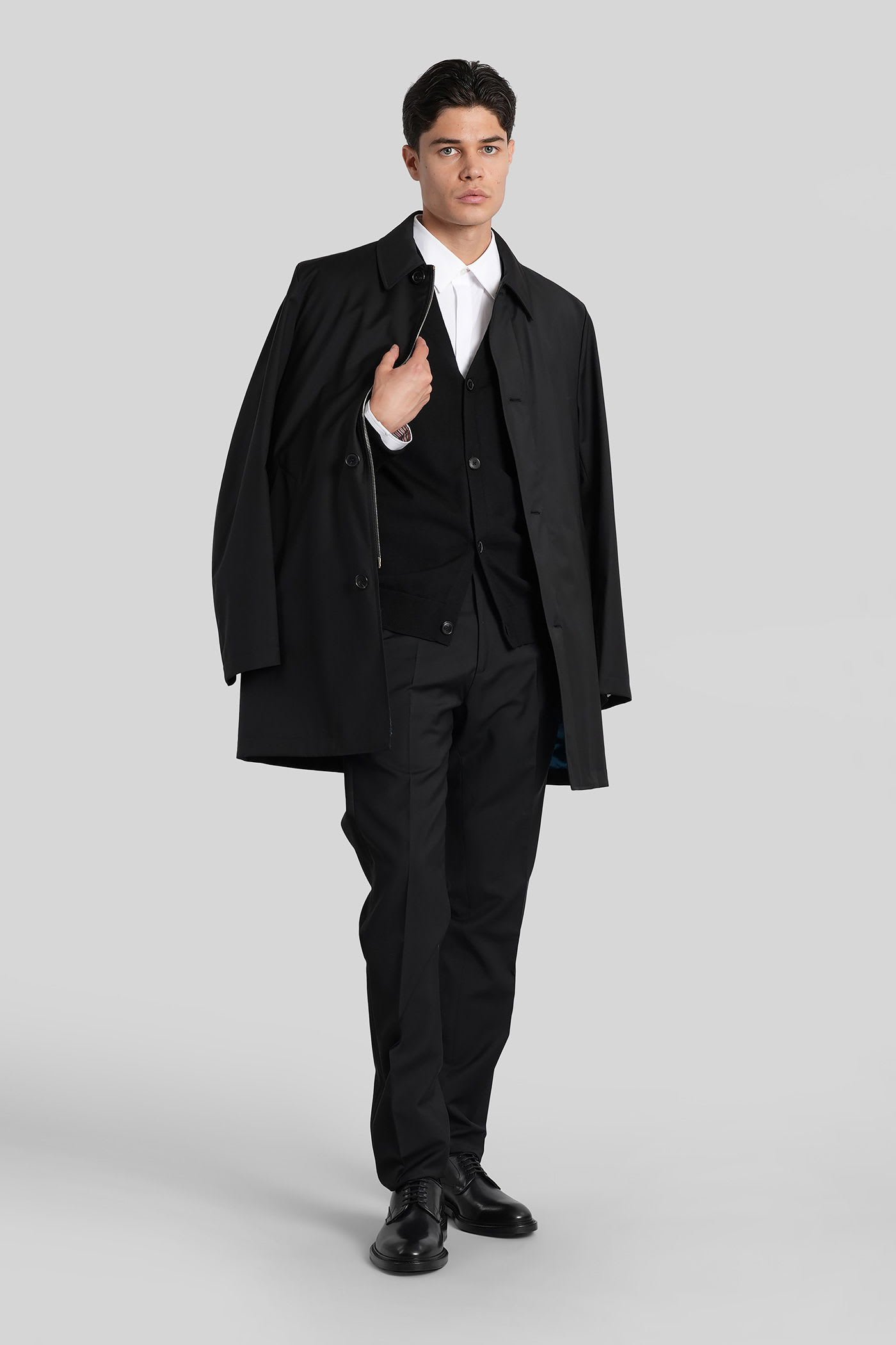 Paul Smith Merino Wool Cardigan In Black