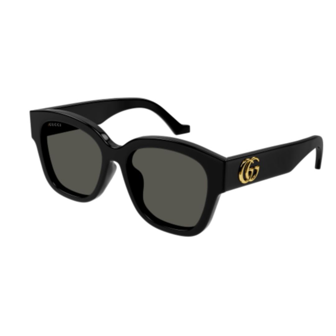 Gucci Eyewear Square Frame Sunglasses In 001 Black Black Grey