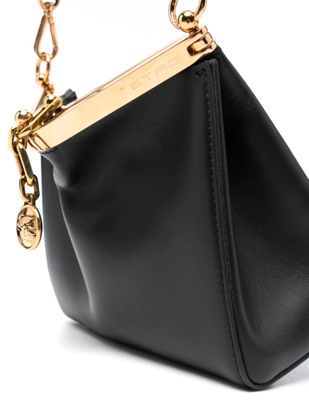 Shop Etro Black Mini Vela Bag