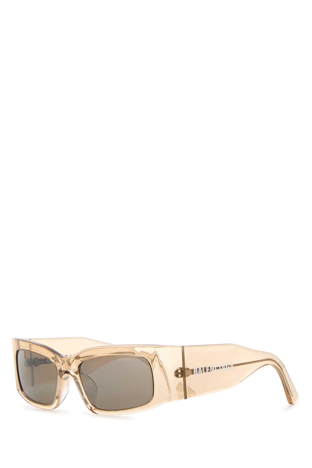 Shop Balenciaga Sand Acetate Sunglasses In Transpalmondsilver