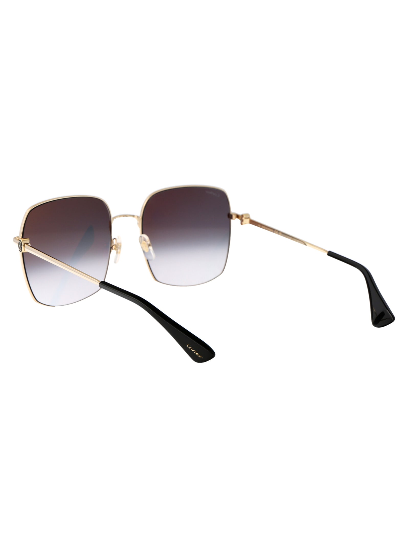 Shop Cartier Ct0401s Sunglasses In 001 Gold Gold Grey