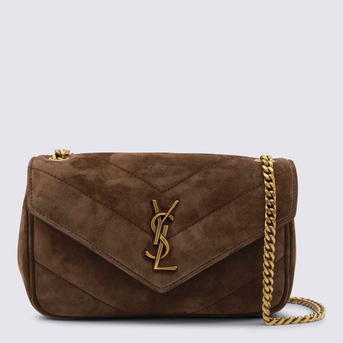Saint Laurent Brown Coffee Leather Mini Bag