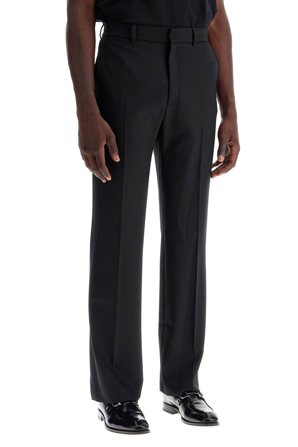 Shop Casablanca Tailored Slim Fit Trousers In Black (black)