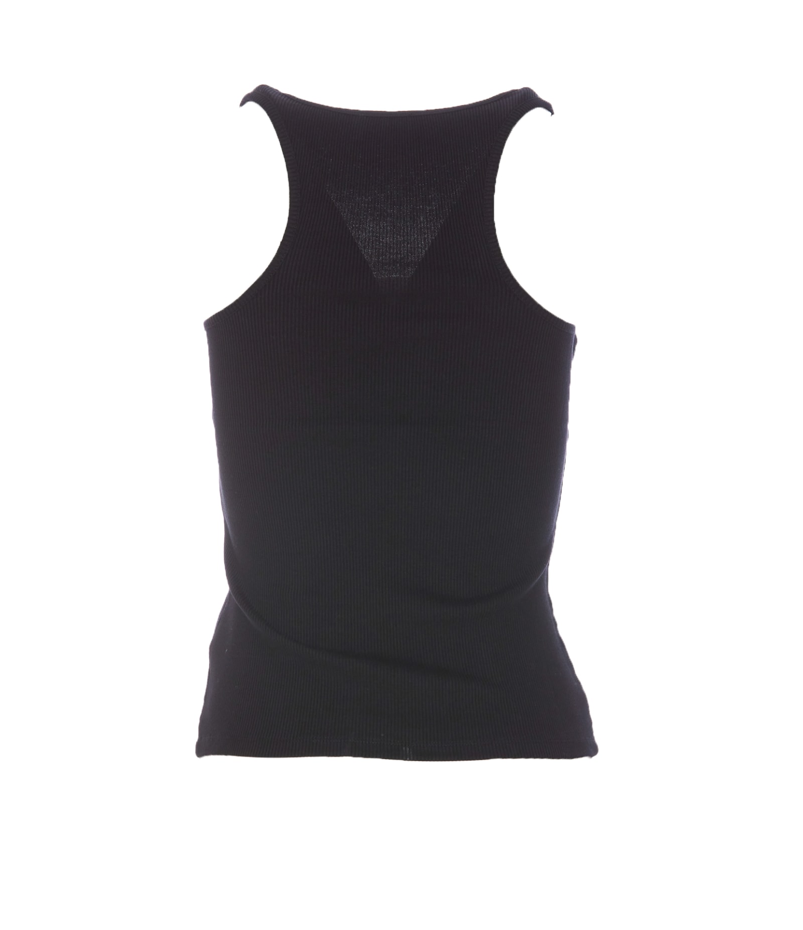 Shop Patrizia Pepe Logo Tank Top In Black