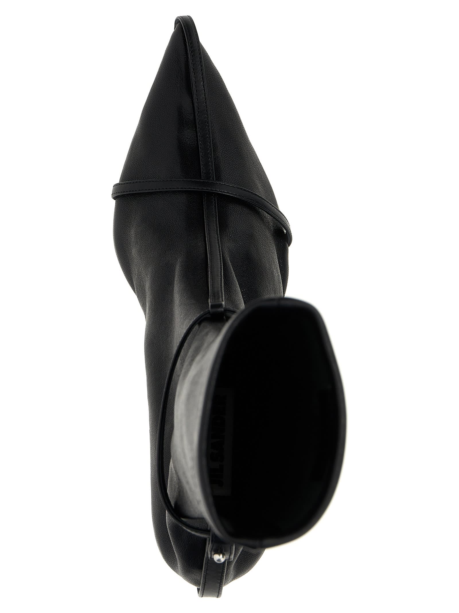 Shop Jil Sander Strap Ankle Boots In Black