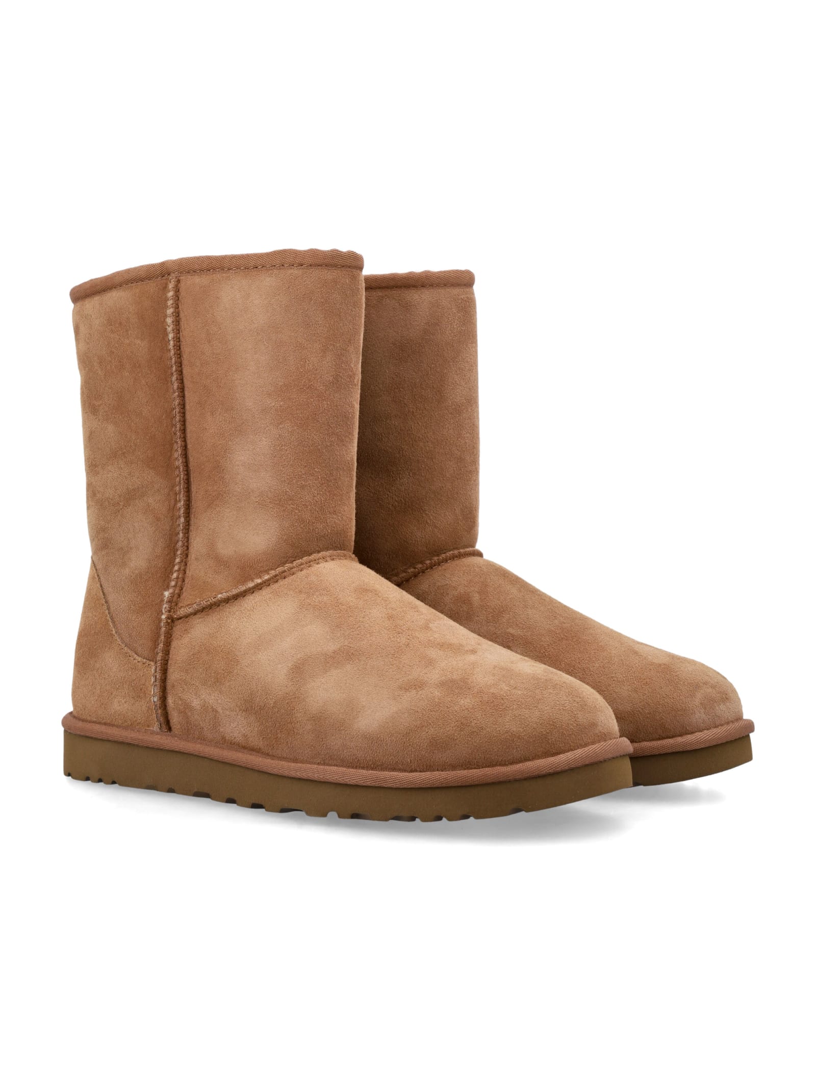 Shop Ugg Classic Short Boots In Chestnut