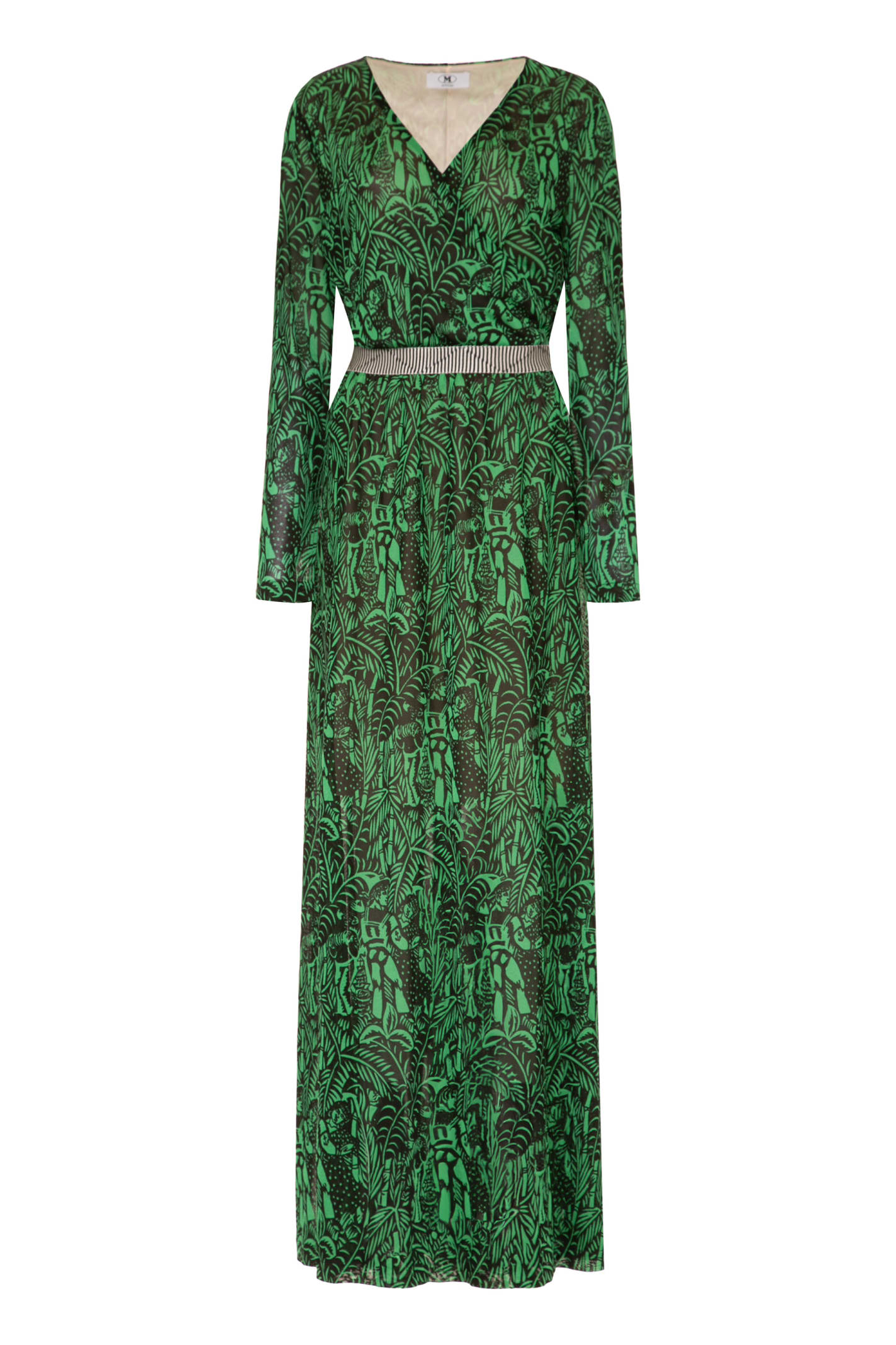 Missoni Knitted Long Dress In Green