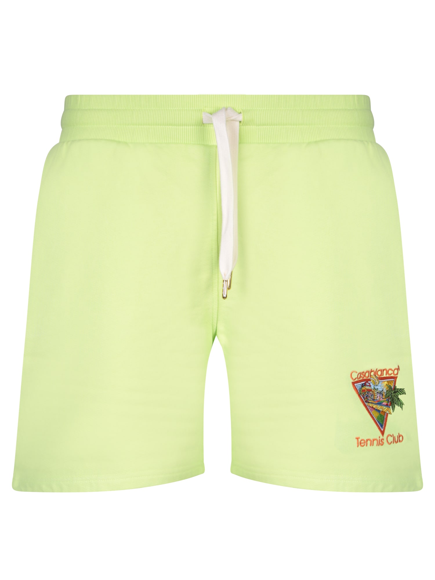 Shop Casablanca Cotton Bermuda Shorts In Lime In Green