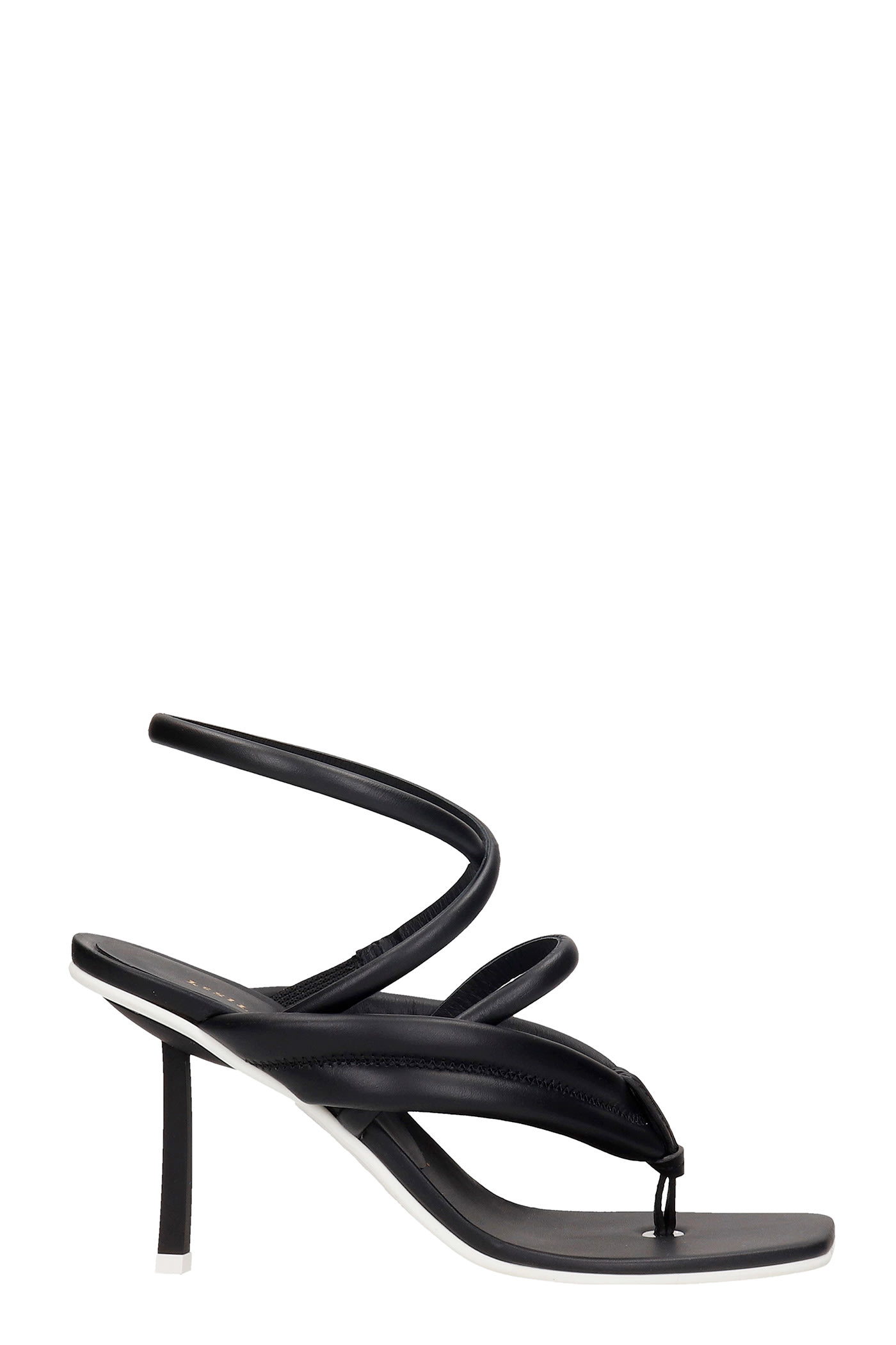 LE SILLA SANDALS IN BLACK LEATHER,5143S080H1PPCHI001