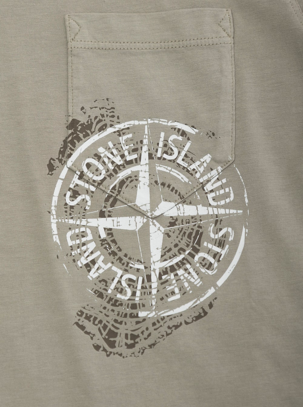 Stone Island Grey T-shirt With Logo Print On The Front And Logo Lettering On The Rear In Cotton Boy In Grey