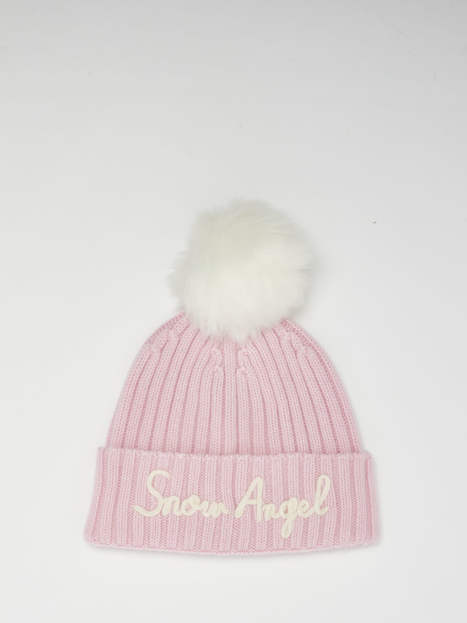 Mc2 Saint Barth Snow Angel Pom-pom Hat In Rosa