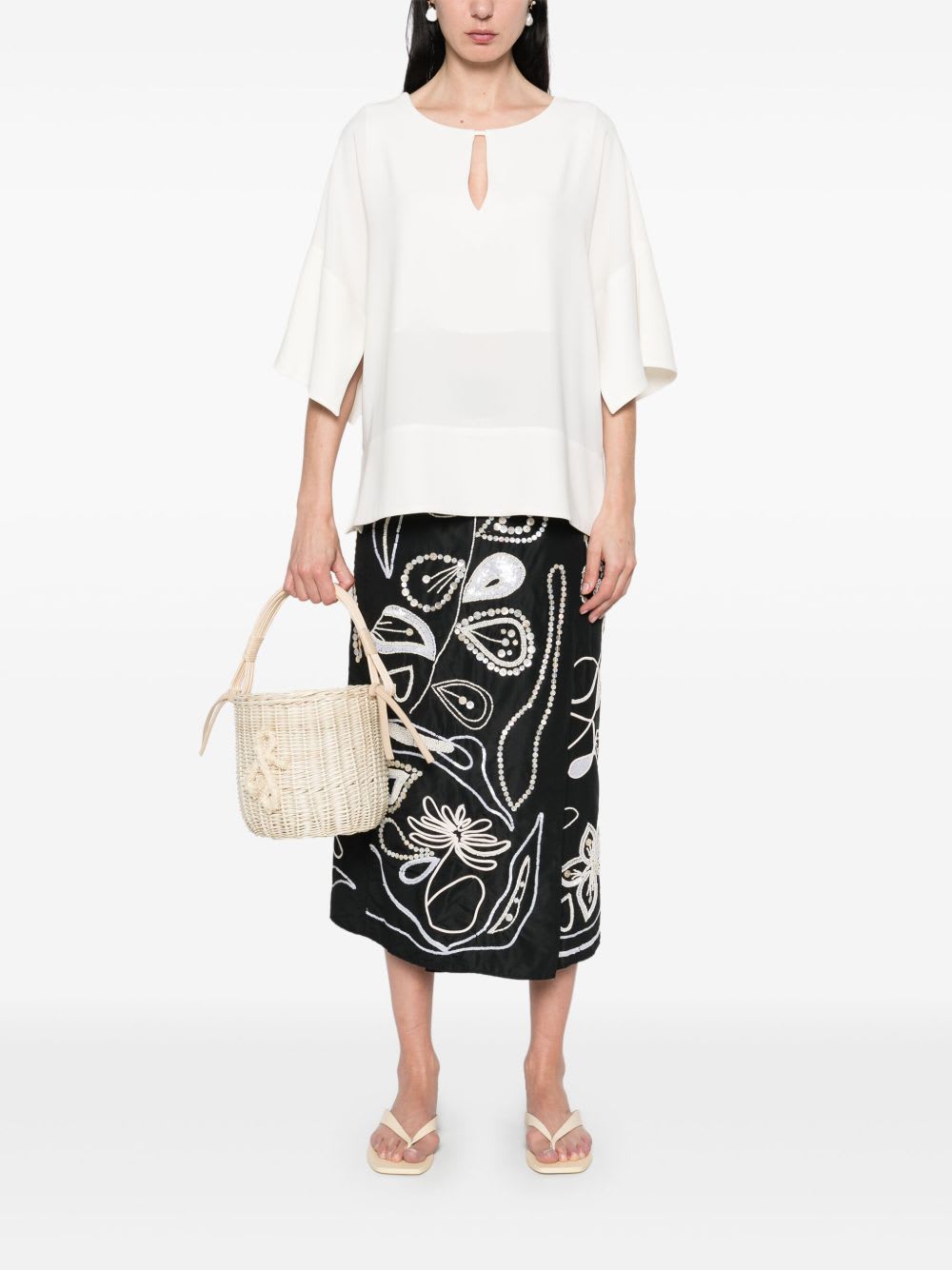 Alberto Biani Cady Blouse In White