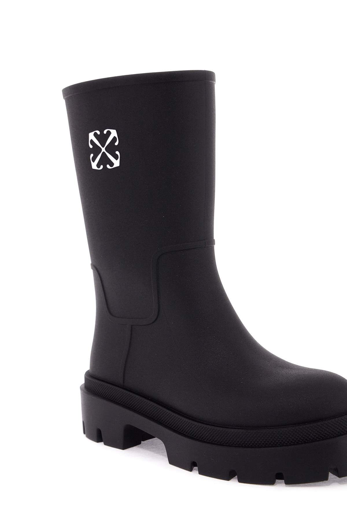 Shop Off-white Reboot Arrow Rain Boots In Black - White (black)