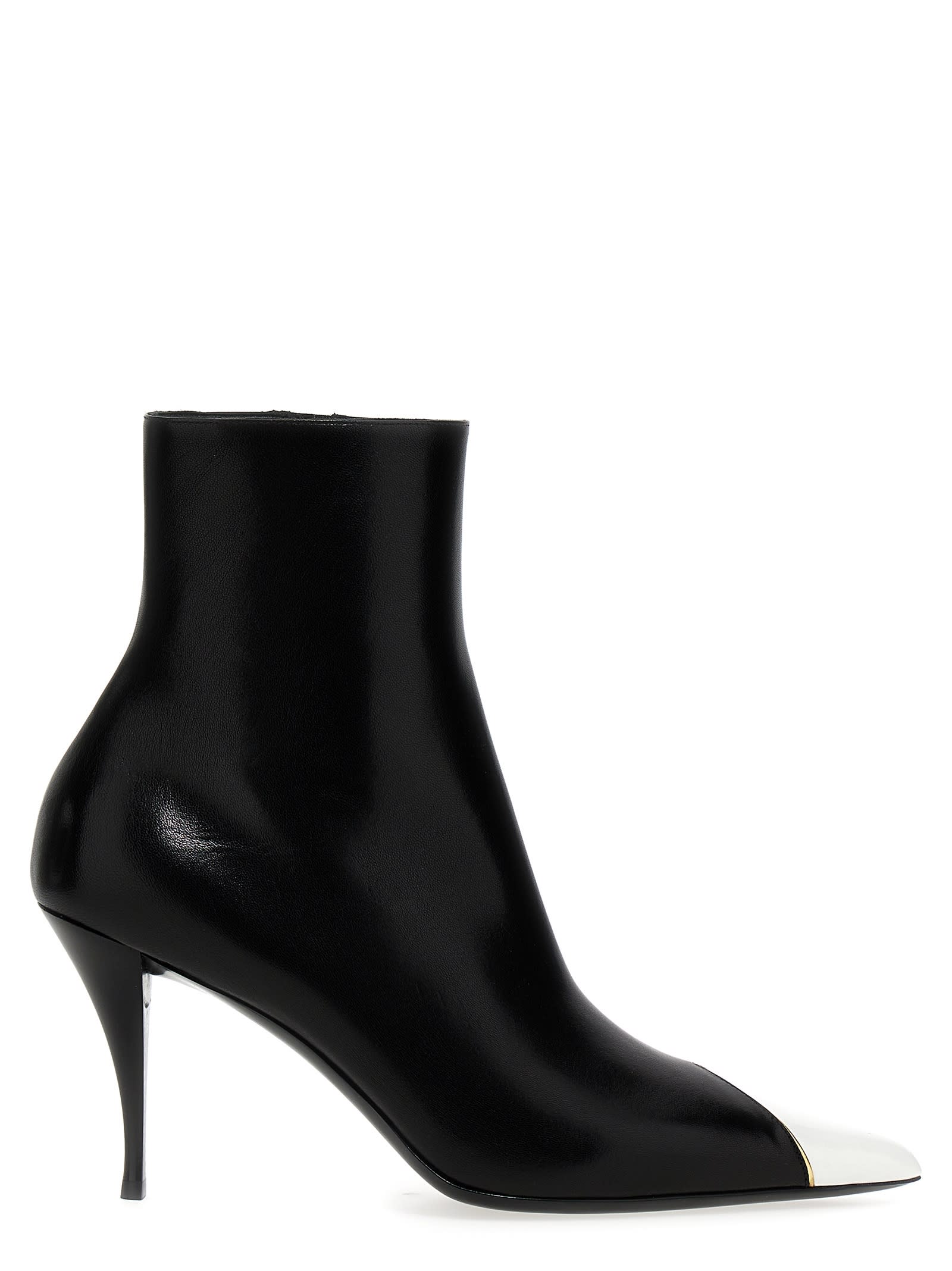 Shop Saint Laurent Jam Ankle Boots In Black