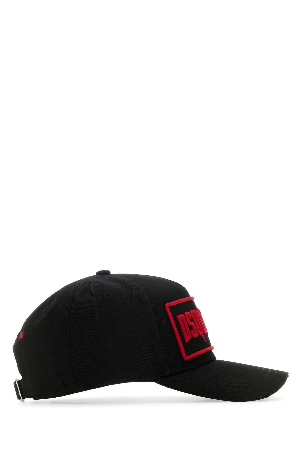 Shop Dsquared2 Black Cotton Baseball Cap In Non Definito