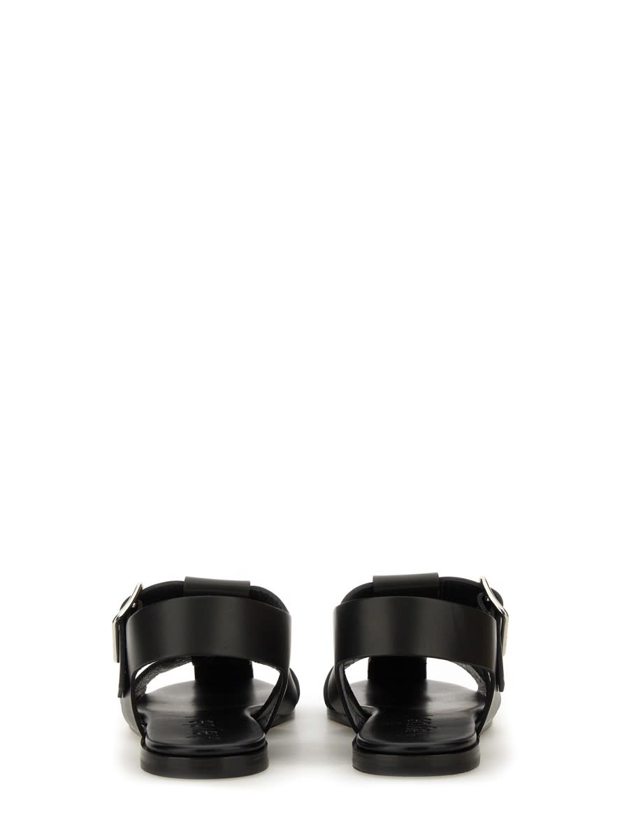 Aeyde Strappy Open Toe Flat Sole Sandals In Black
