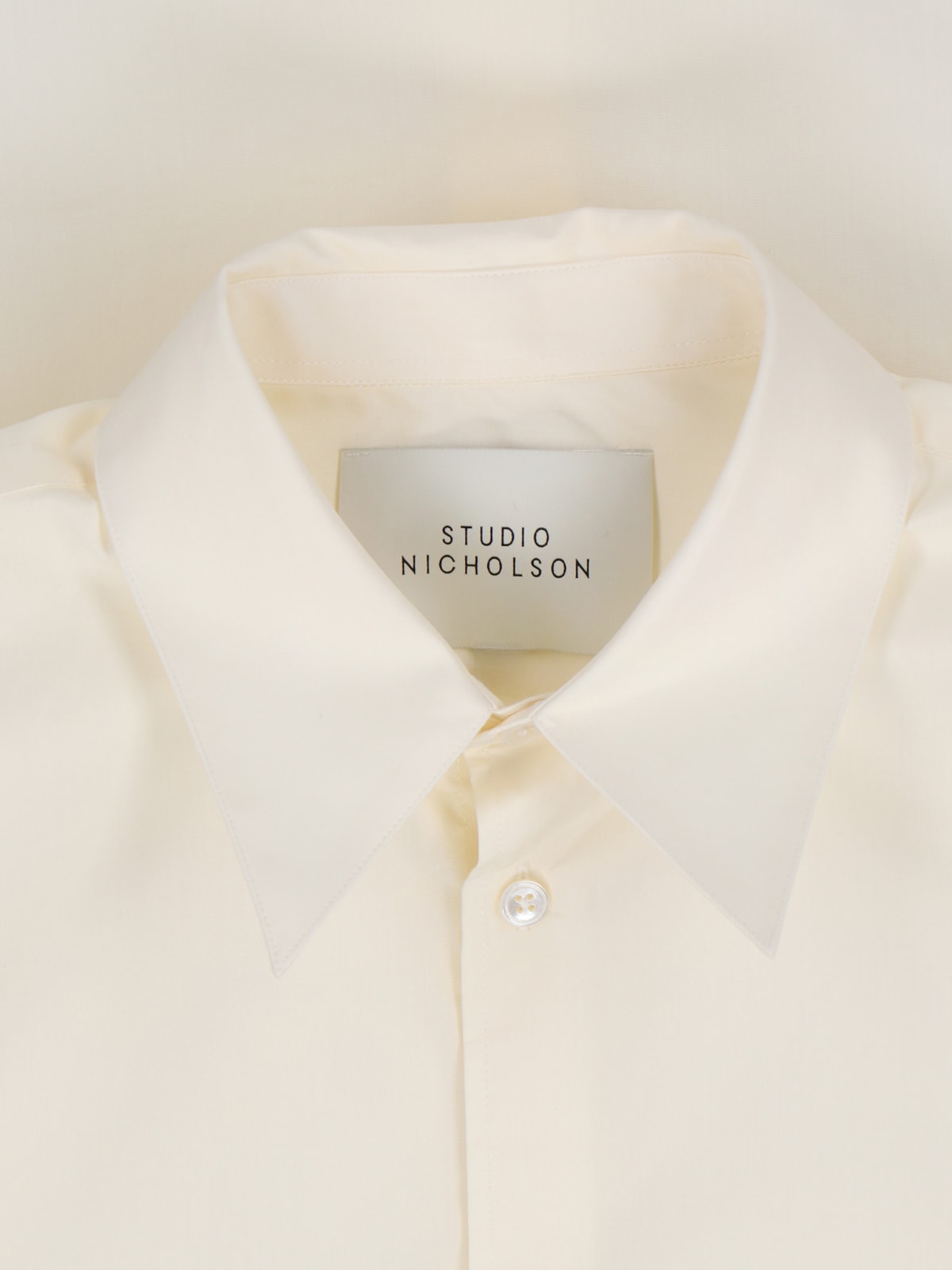 Shop Studio Nicholson Basic Shirt In Yellow