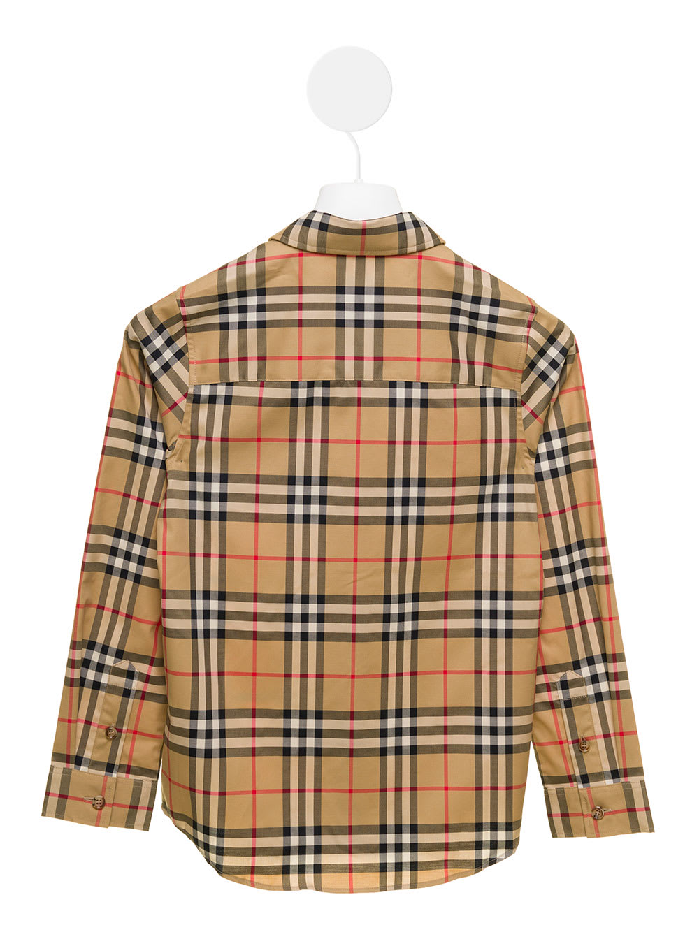 Shop Burberry Check Vintage Classic T-shirt In Beige Cotton Boy In Archive Beige Ip Chk