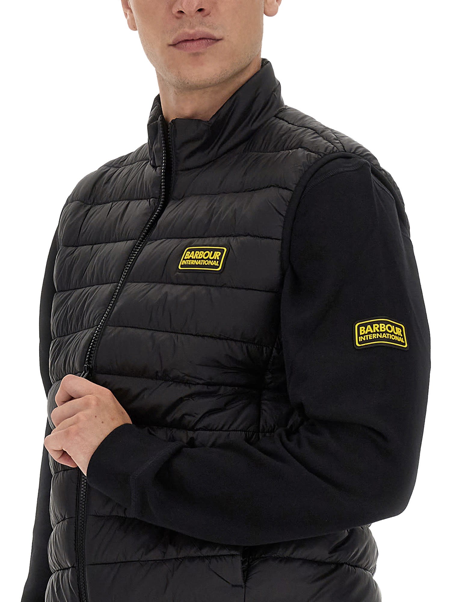 Shop Barbour Vests With Logo In Black