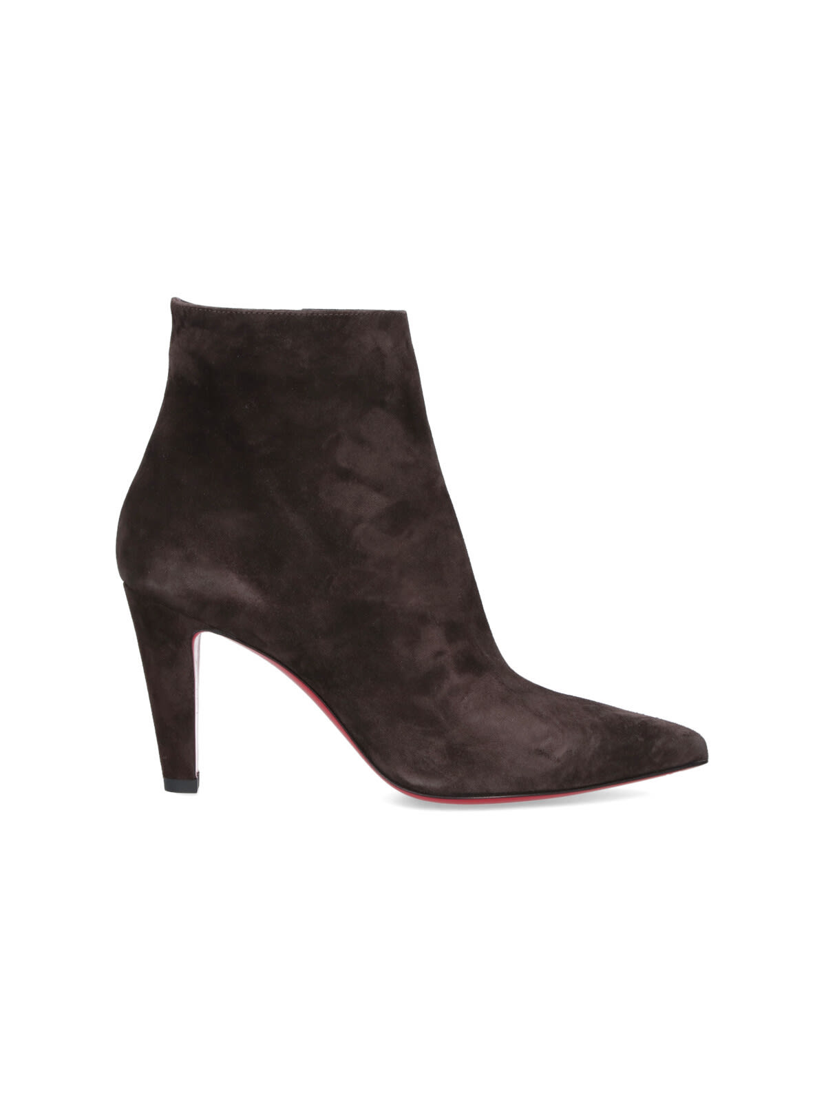 Christian Louboutin Vibella Booty 85 Ankle Boots In Brown