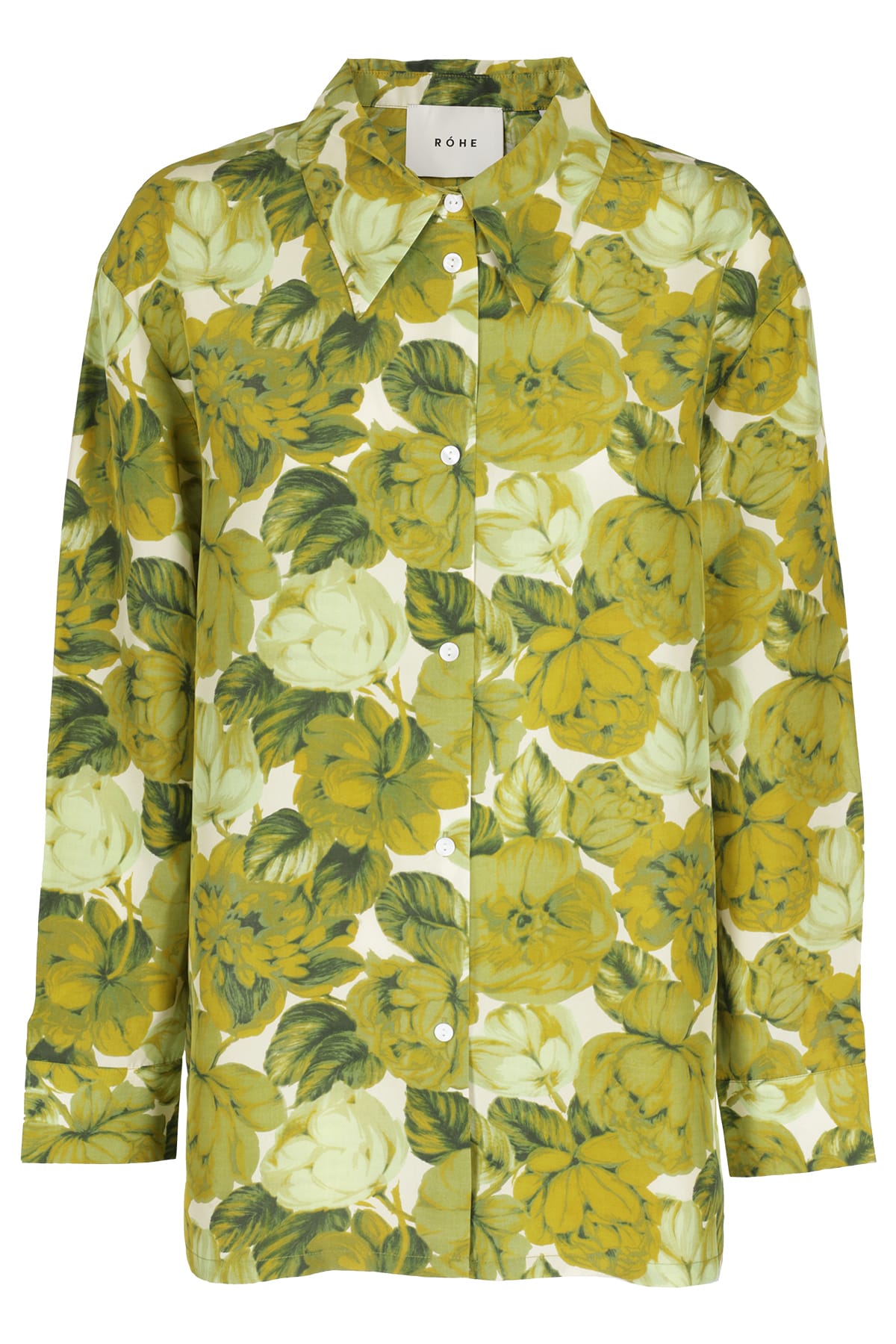Shop Rohe Floral Silk Blouse In Retro Flower
