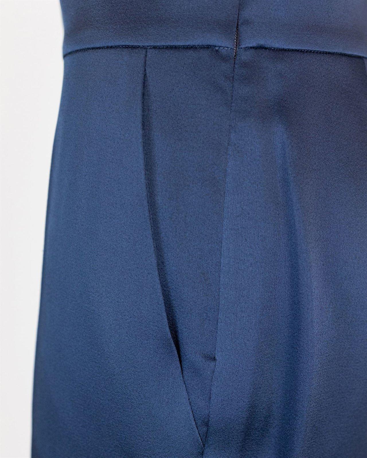 Max Mara Envers Satin Cigarette Trousers  Studio In Blue