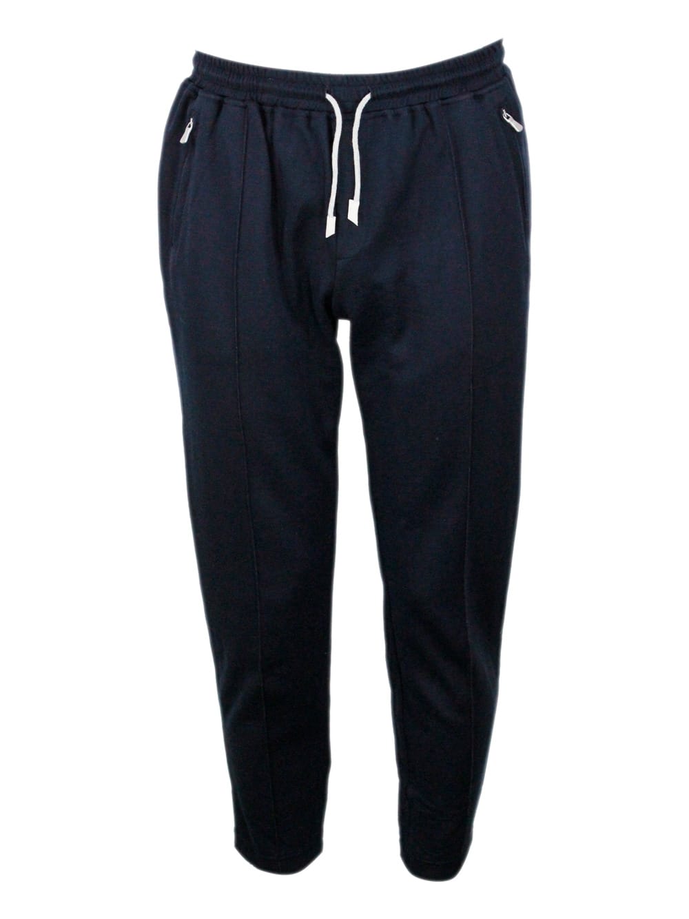 Eleventy Jersey Track Pants In Blue