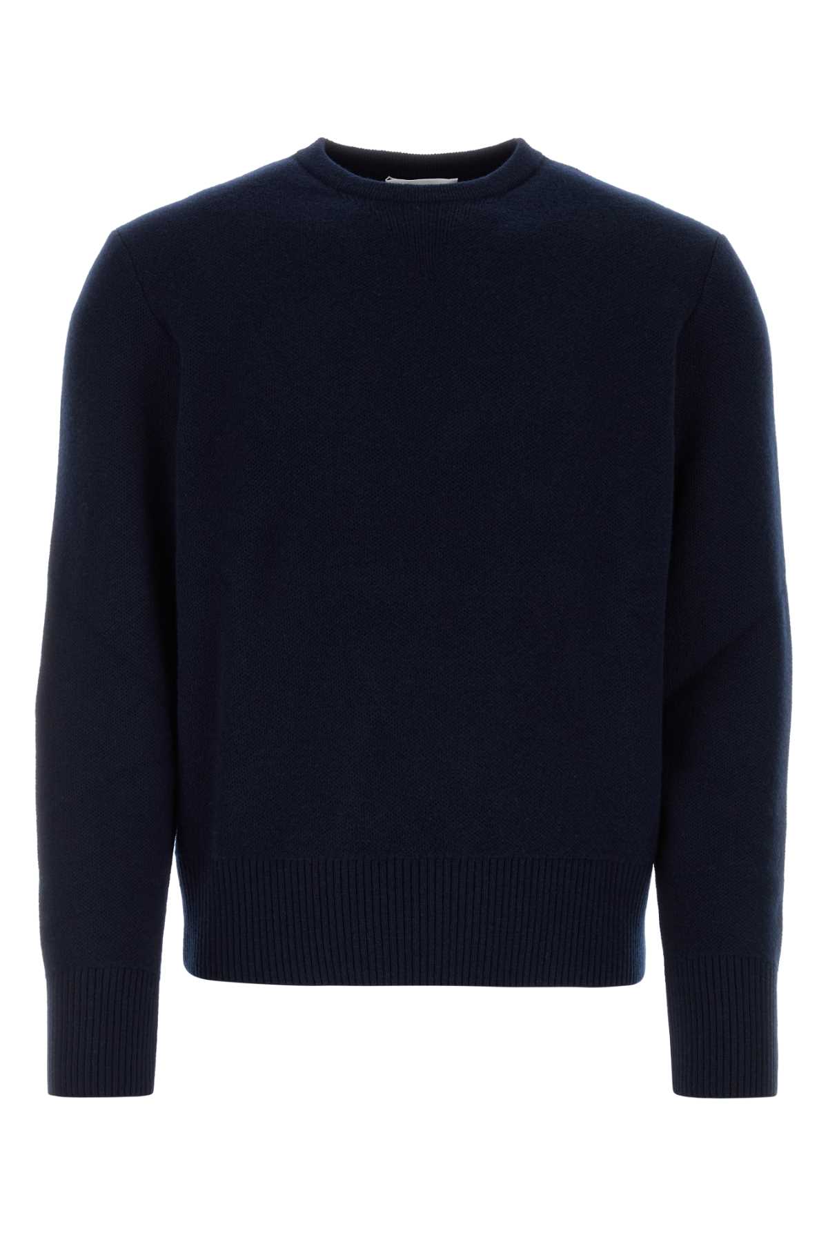 Shop Thom Browne Midnight Blue Wool Sweater In Navy