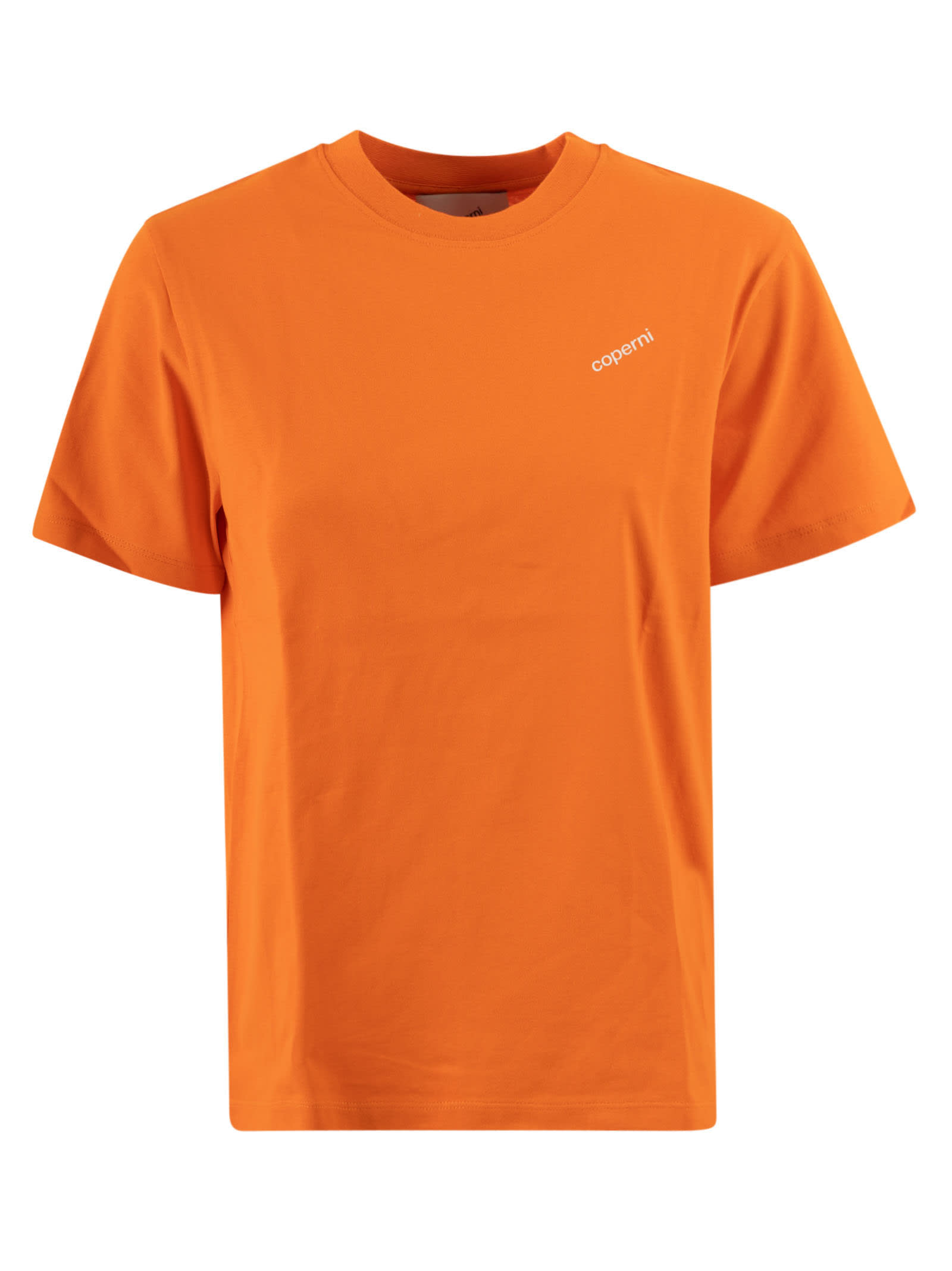 Shop Coperni Logo Boxy T-shirt In Bright Orange