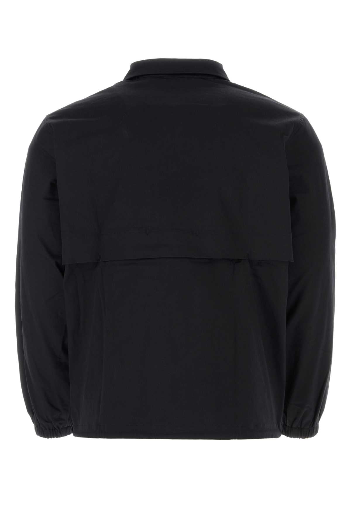 Shop Yohji Yamamoto Black Cotton Blend Shirt