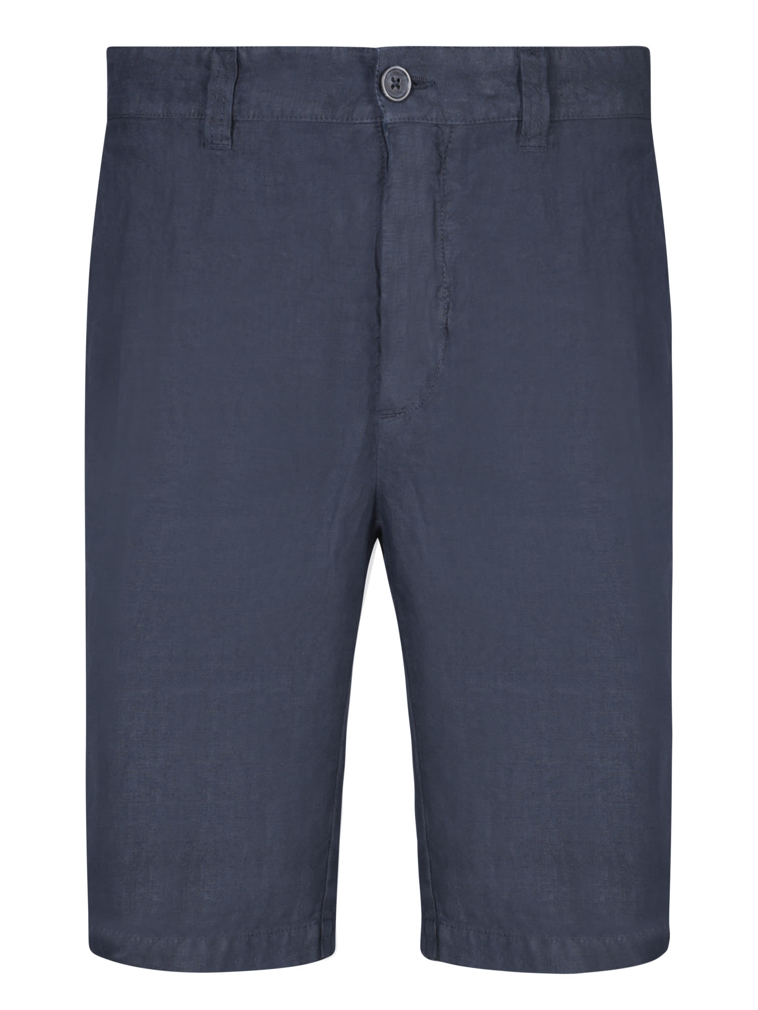 Blue Linen Bermuda Shorts