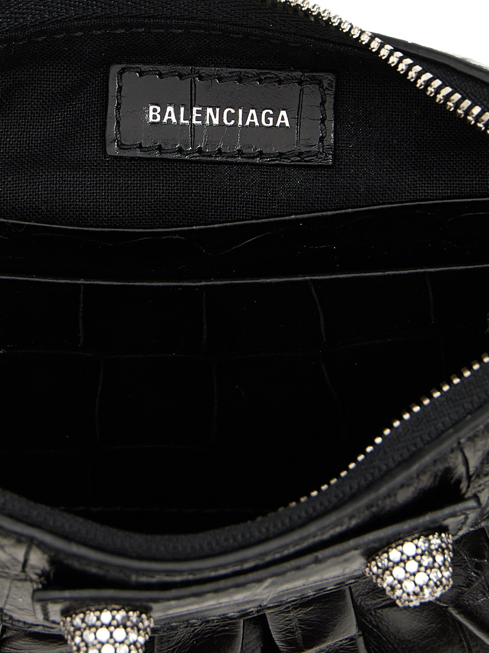 Balenciaga Borsa Le Cagole Mini Con Catena Da Donna In Nero In Black