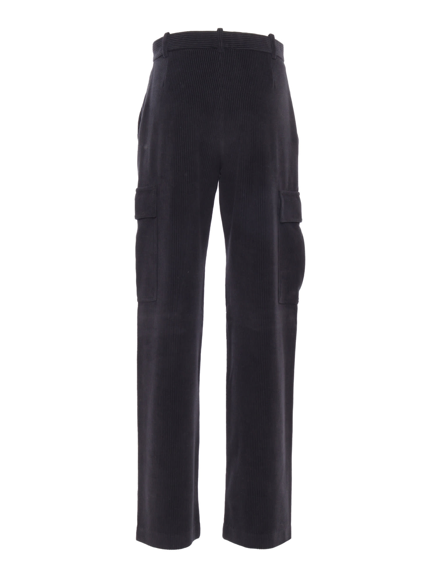 Shop Circolo 1901 Corduroy Carpenter Pants In Black