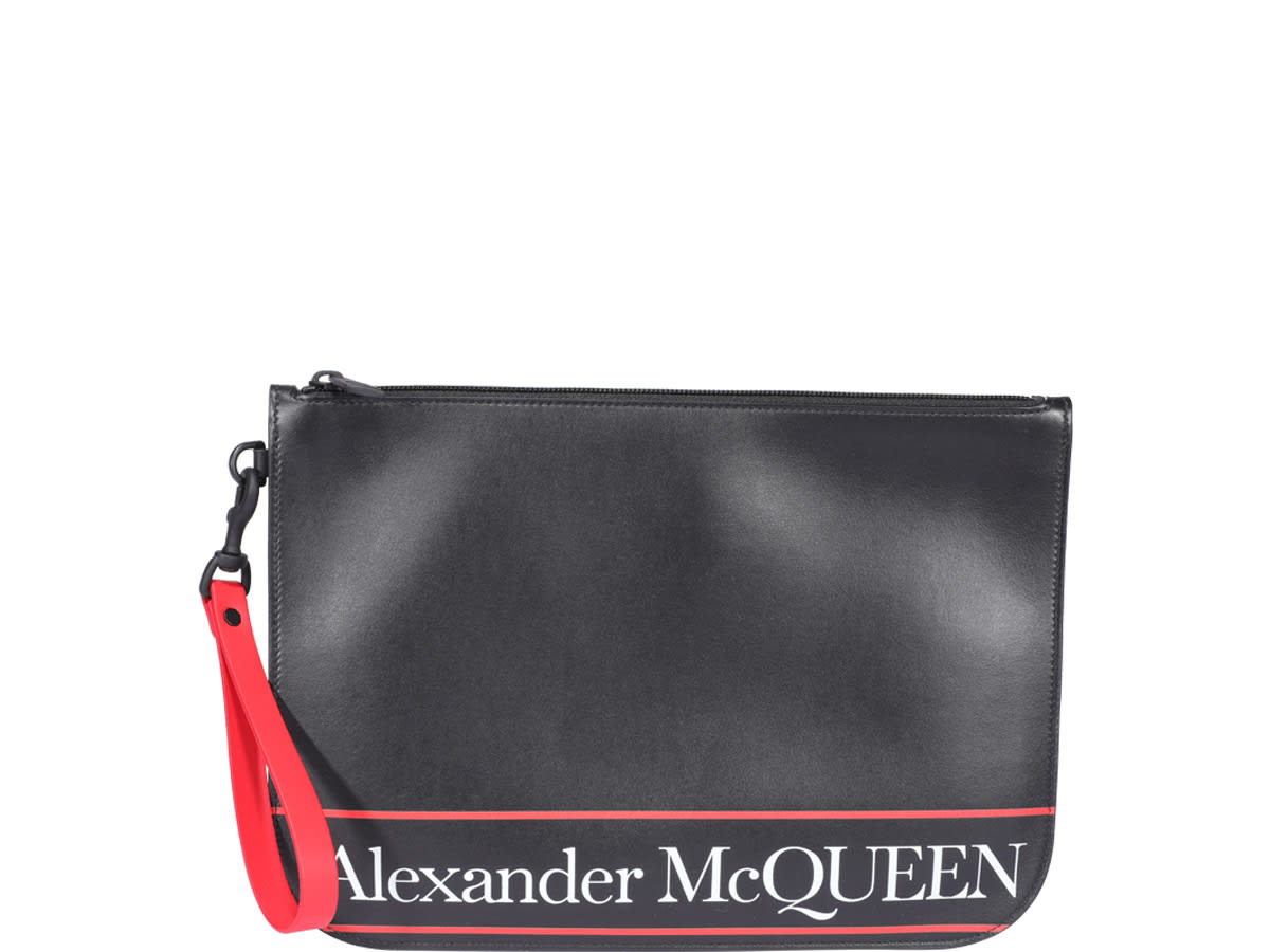 Alexander McQueen Logo-print Clutch