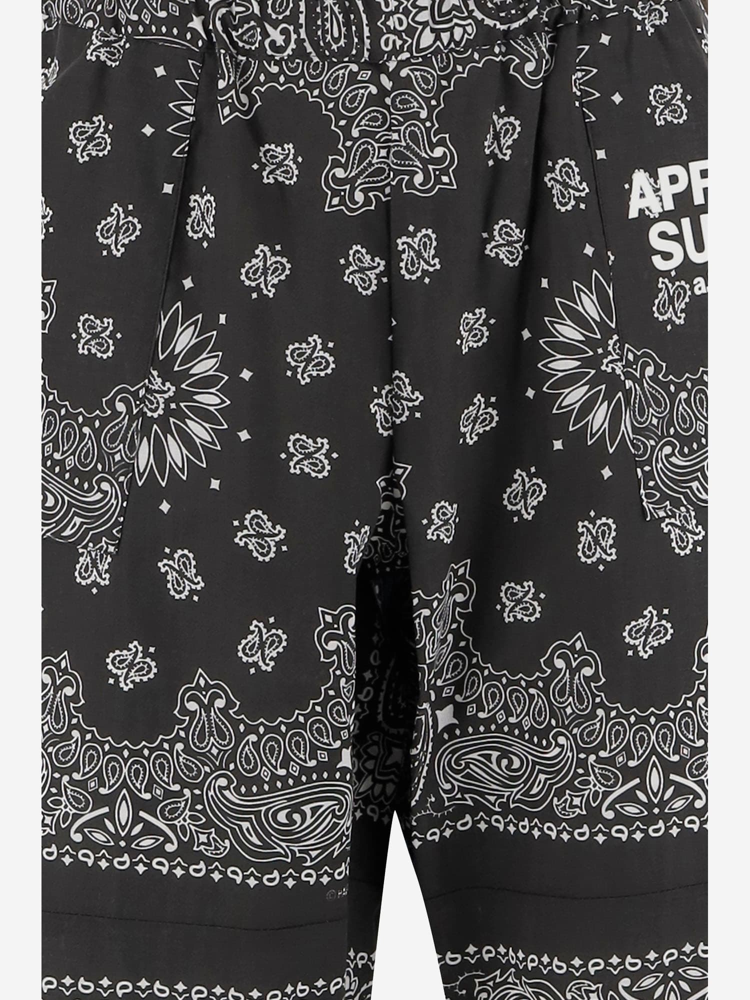 Après Surf Apres Surf Cotton Pants With Bandana Pattern In Black