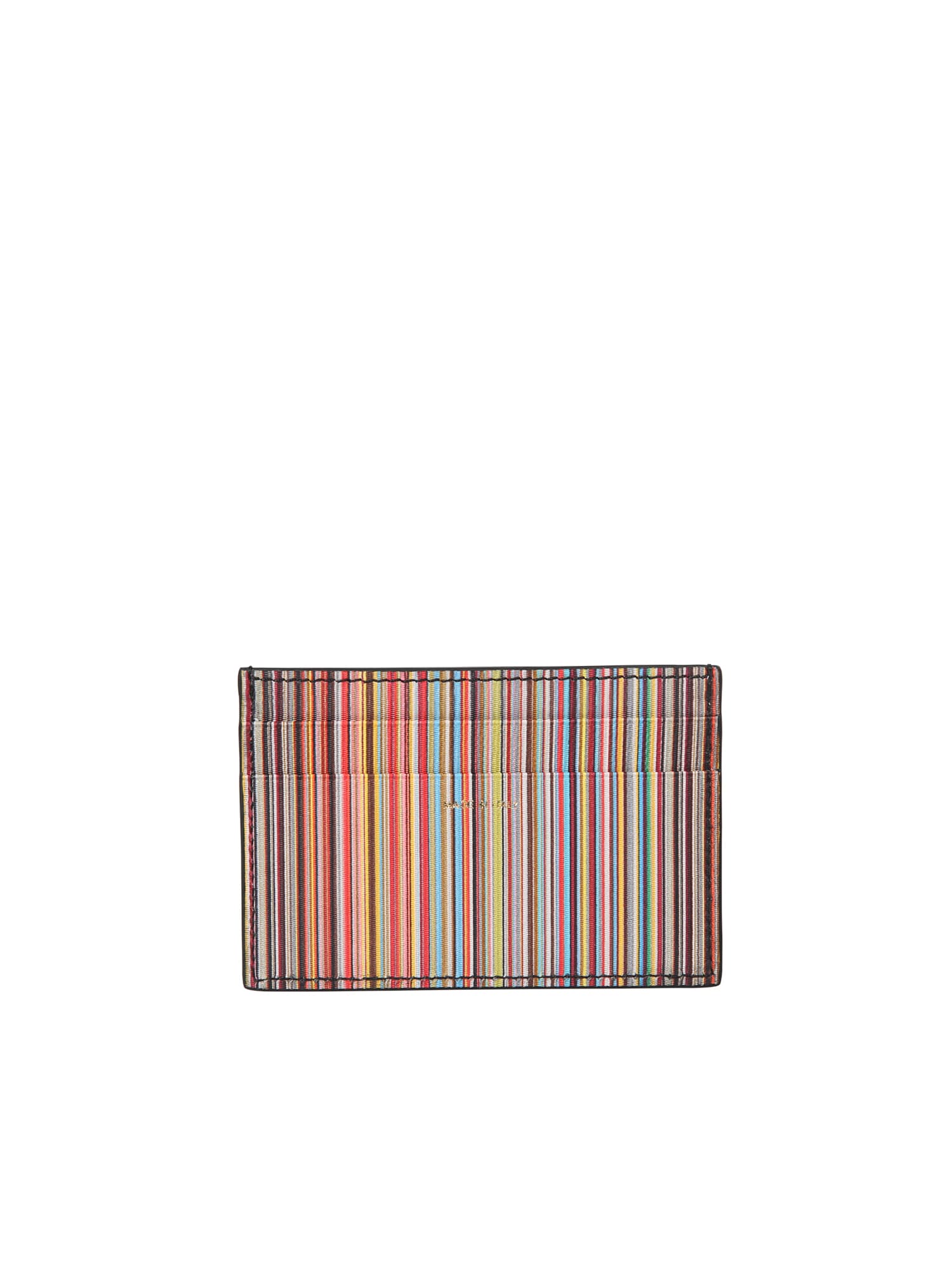 Shop Paul Smith Branded Card Holder In Black