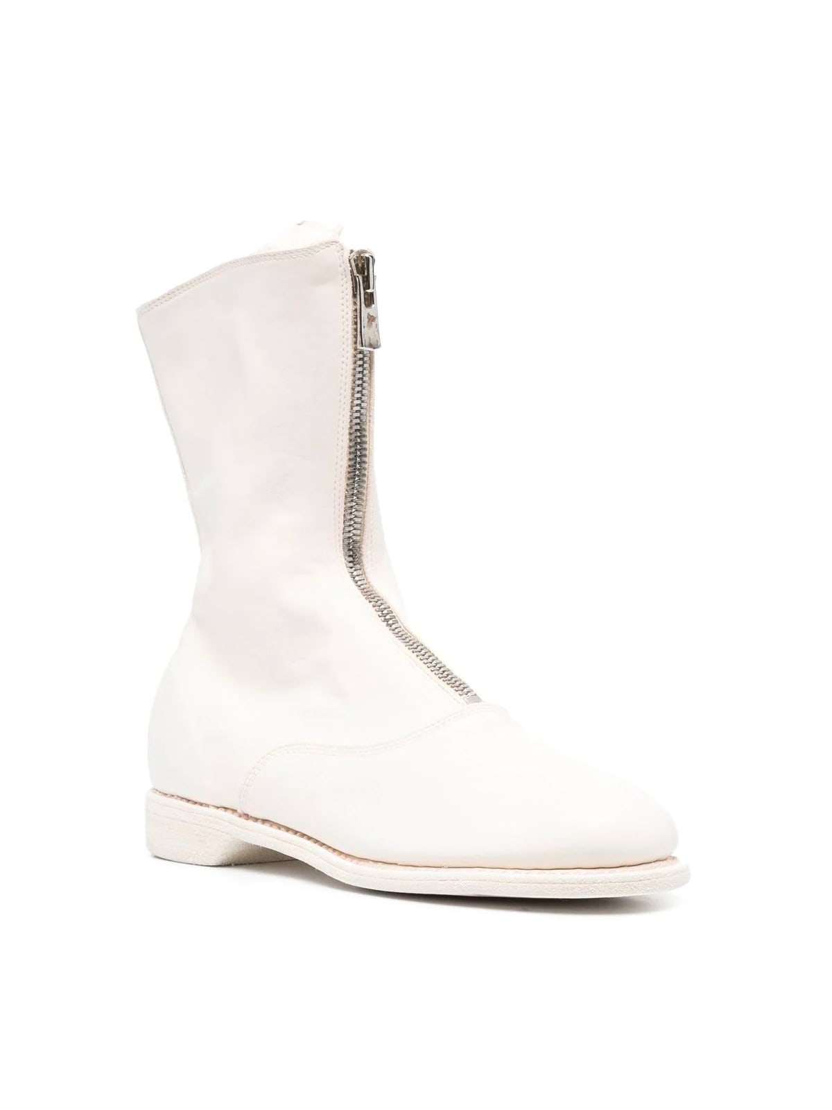 Shop Guidi Front Zip Boot In T White