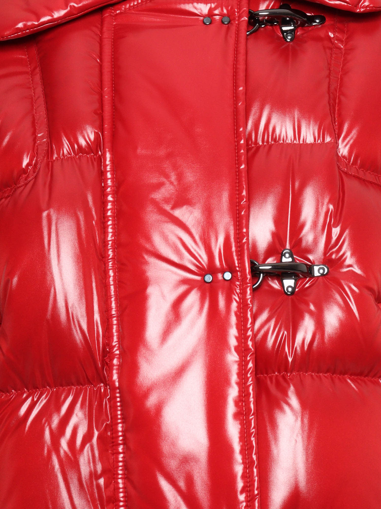 Shop Fay 3 Hooks Cropped Down Jacket In Red