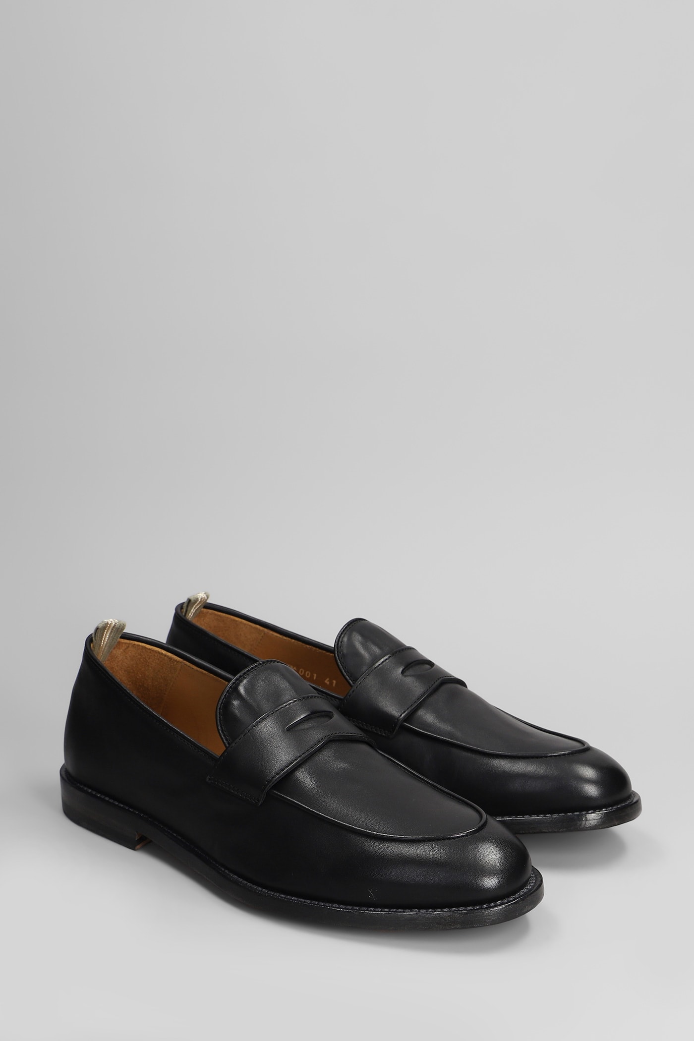 Officine Creative Opera 001 Loafers In Black Leather