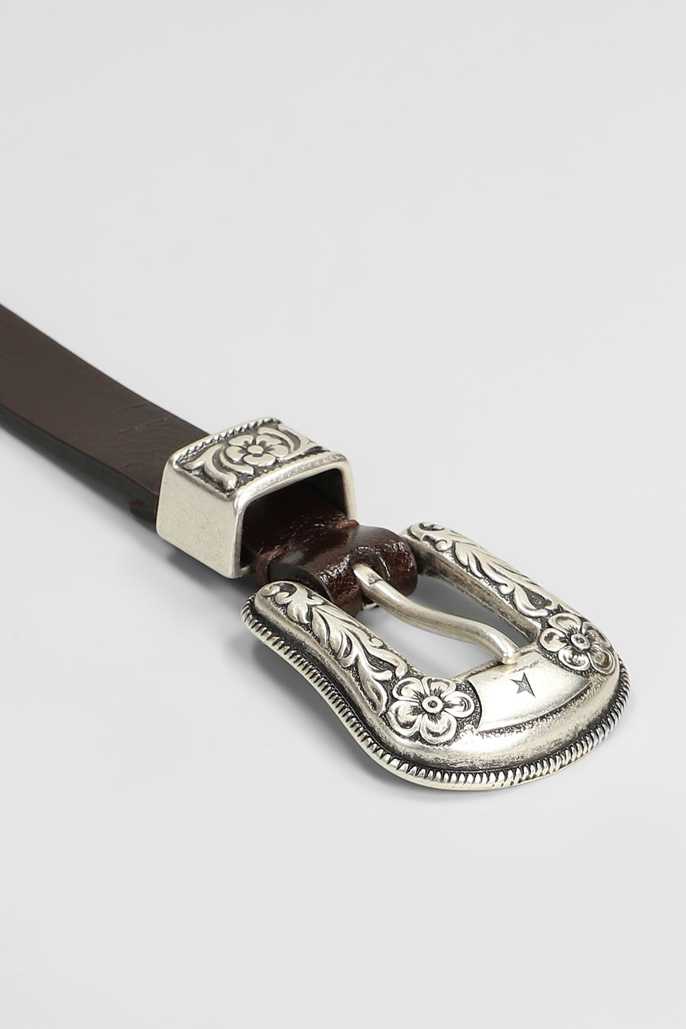 Golden Goose Belt New Tex Belts In Dark Brown Leather In Brown