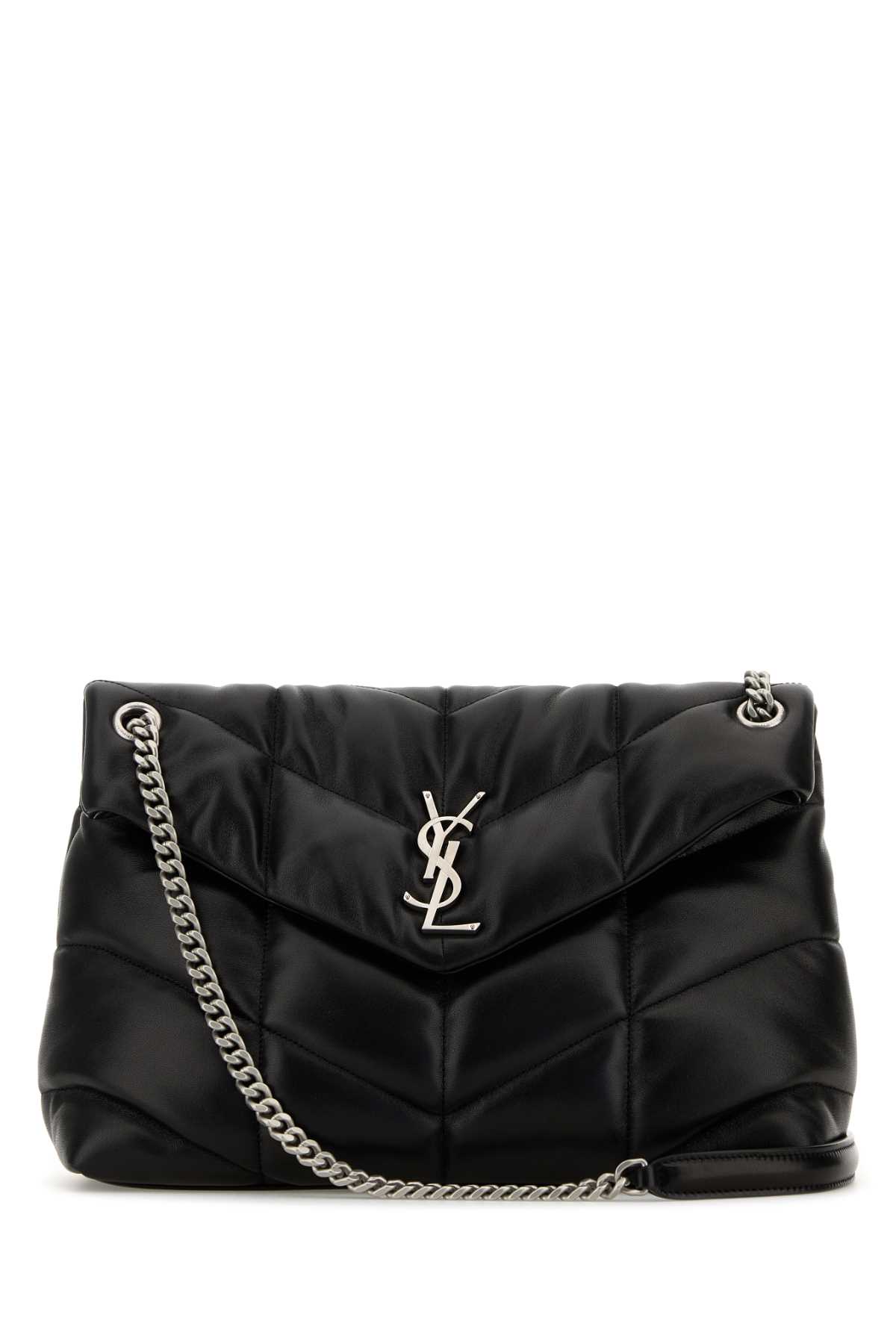 Saint Laurent Black Nappa Leather Medium Puffer Shoulder Bag