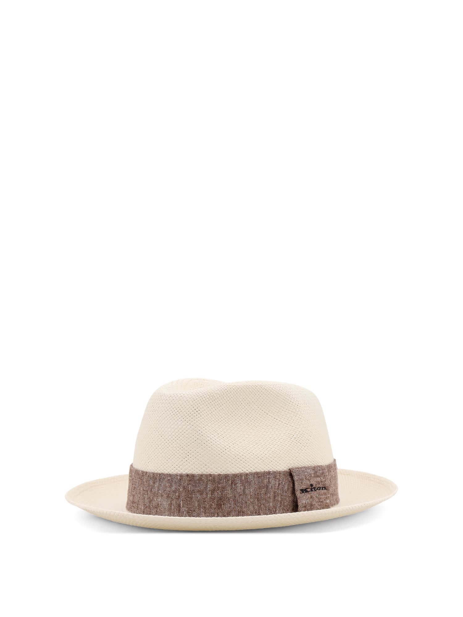 Kiton Straw Panama Hat In White