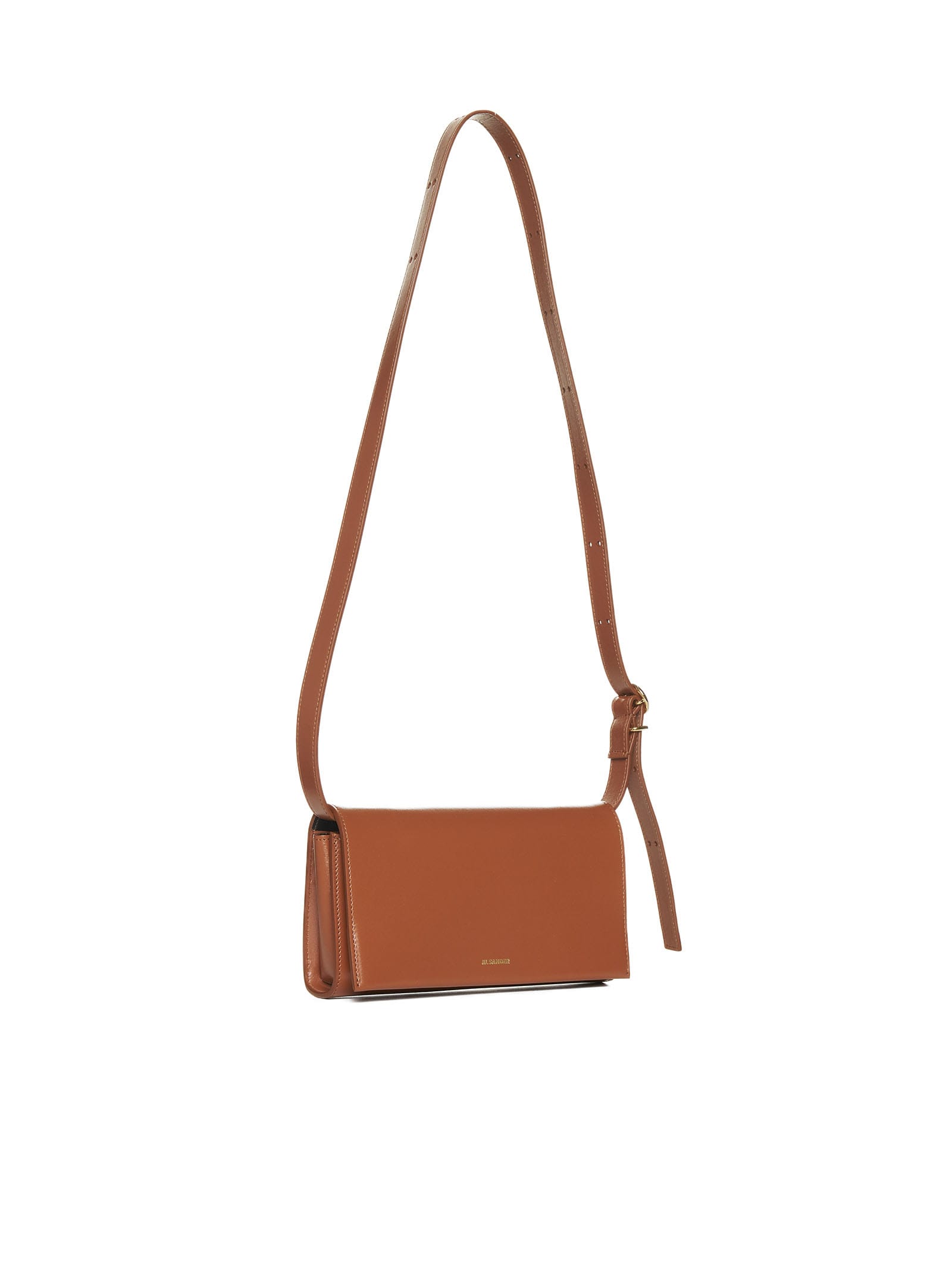 Shop Jil Sander Shoulder Bag In Brown